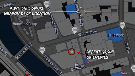 Kunoichi damage offhand exchange location and mobs.